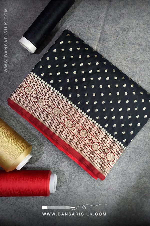 Black And Red Banarasi Saree design for Wedding and parties at best price guaranteed