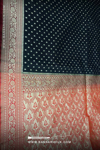 Black And Red Banarasi Saree design for Wedding and parties at best price guaranteed