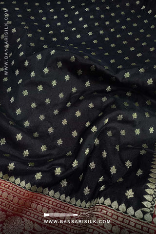 Black And Red Banarasi Saree design for Wedding and parties at best price guaranteed