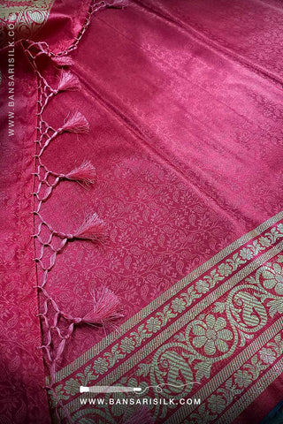 Blue Banarasi Silk Saree With Tanchoi Woven