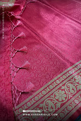 Blue Banarasi Silk Saree With Tanchoi Woven
