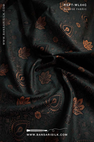 Cream and black Resham Banarasi Silk Saree soft and lightweight for office and events 