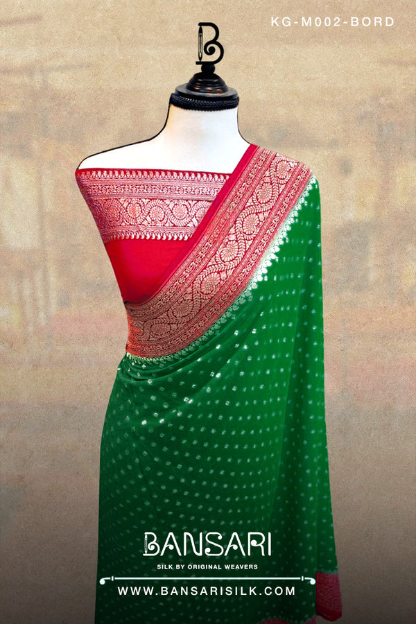 Georgette Saree, Red Saree, Bottle Green Saree, Wedding Saree, Banarasi Saree, Khaddi, Handloom Saree