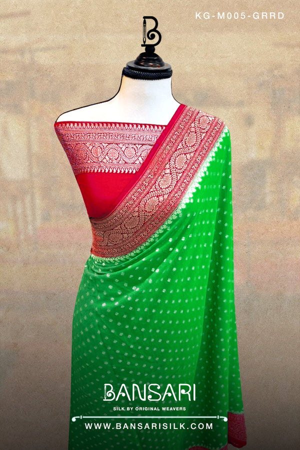 Georgette Saree, Red Saree, Green Saree, Wedding Saree, Banarasi Saree, Khaddi, Handloom Saree