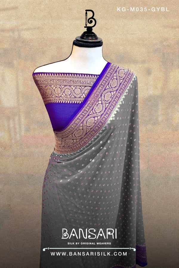 Georgette Saree, Grey Saree, Blue Saree, Wedding Saree, Banarasi Saree, Khaddi, Handloom Saree, Manufacturer