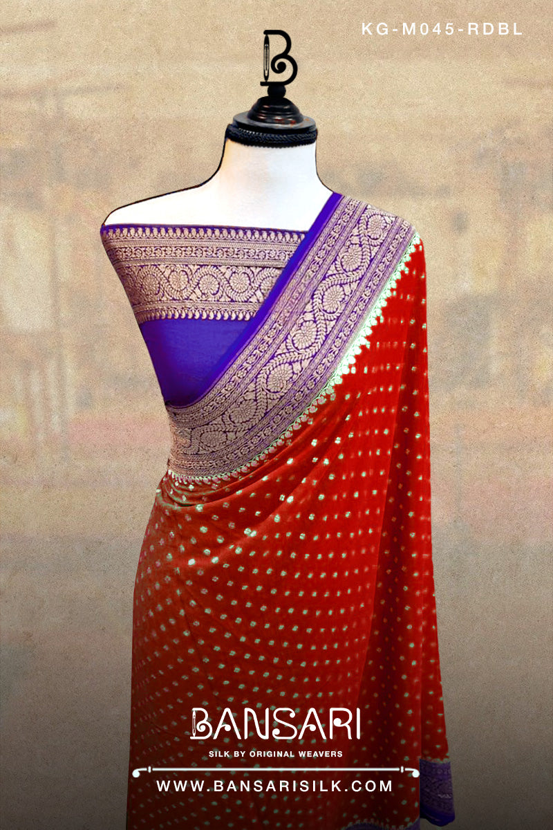 Georgette Saree, Red Saree, Blue Saree, Wedding Saree, Banarasi Saree, Khaddi, Handloom Saree, Manufacturer