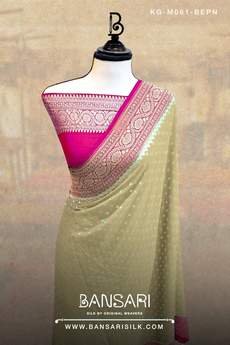 Georgette Saree, Beige Saree, Pink Saree, Wedding Saree, Banarasi Saree, Khaddi, Handloom Saree, Manufacturer