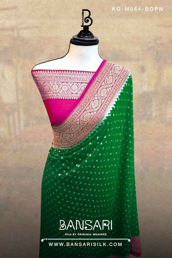 Georgette Saree, Bottle Green Saree, Pink Saree, Wedding Saree, Banarasi Saree, Khaddi, Handloom Saree, Manufacturer