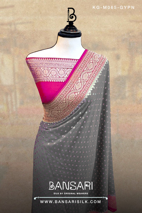 Georgette Saree, Grey Saree, Pink Saree, Wedding Saree, Banarasi Saree, Khaddi, Handloom Saree, Manufacturer