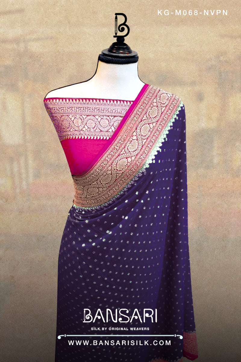 Georgette Saree, Navy Blue Saree, Pink Saree, Wedding Saree, Banarasi Saree, Khaddi, Handloom Saree, Manufacturer