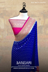 Georgette Saree, Royal Pink, Pink Saree, Wedding Saree, Banarasi Saree, Khaddi, Handloom Saree, Manufacturer