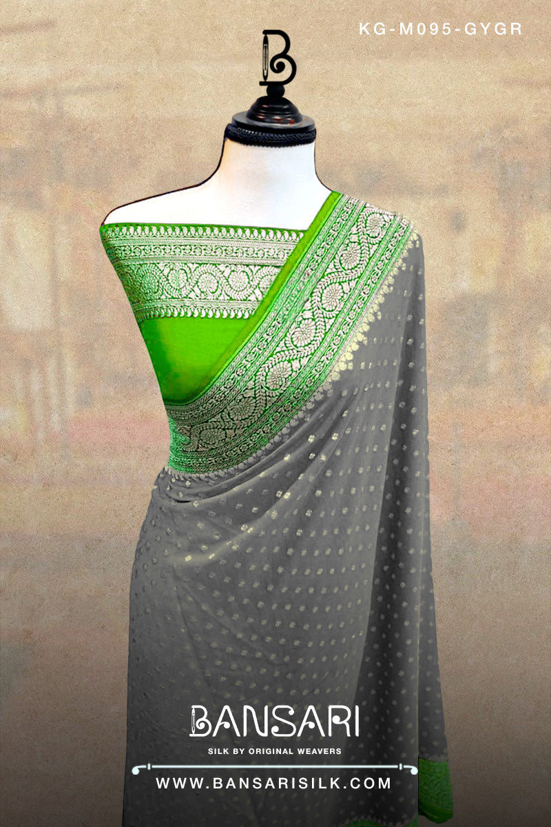 Georgette Saree, Grey Saree, Green Saree, Wedding Saree, Banarasi Saree, Khaddi, Handloom Saree, Manufacturer