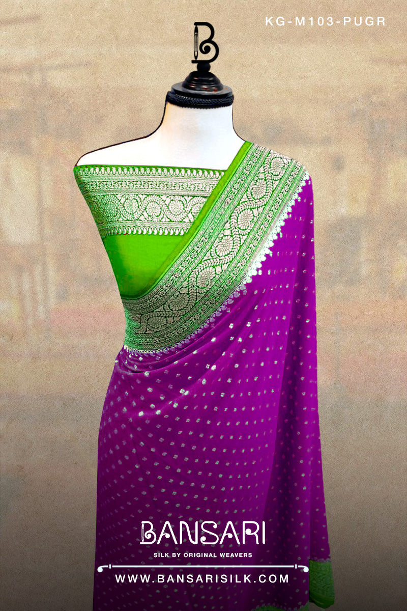 Georgette Saree, Purple Saree, Green Saree, Wedding Saree, Banarasi Saree, Khaddi, Handloom Saree, Manufacturer