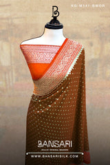 Georgette Saree, Brown Saree, Orange Saree, Wedding Saree, Banarasi Saree, Khaddi, Handloom Saree, Manufacturer