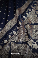 Black Saree, Mashru Silk, Mashru Saree, Mashru Banarasi Saree, Banarasi Mashru Silk Saree, Banarasi Saree Manufacturer
