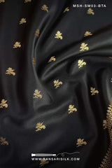 Black Saree, Mashru Silk, Mashru Saree, Mashru Banarasi Saree, Banarasi Mashru Silk Saree, Banarasi Saree Manufacturer