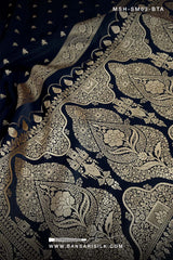 Black Saree, Mashru Silk, Mashru Saree, Mashru Banarasi Saree, Banarasi Mashru Silk Saree, Banarasi Saree Manufacturer