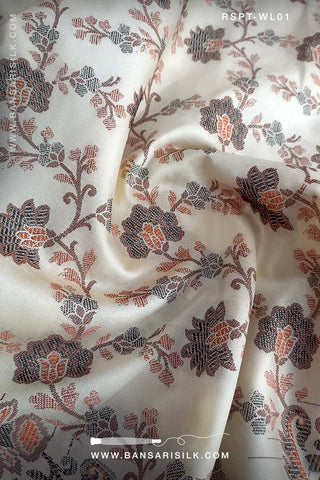 Off White Resham Banarasi Silk Saree for offie and daily wear