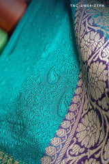 Green Saree, Green Banarasi Saree, Tanchoi Saree, Green Silk Saree, Green Saree for wedding, magenta Banarasi saree, Sea Green Saree 